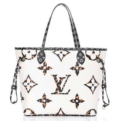 Louis Vuitton Monogram Giant Jungle Neverfull MM Ivory 3 of 10