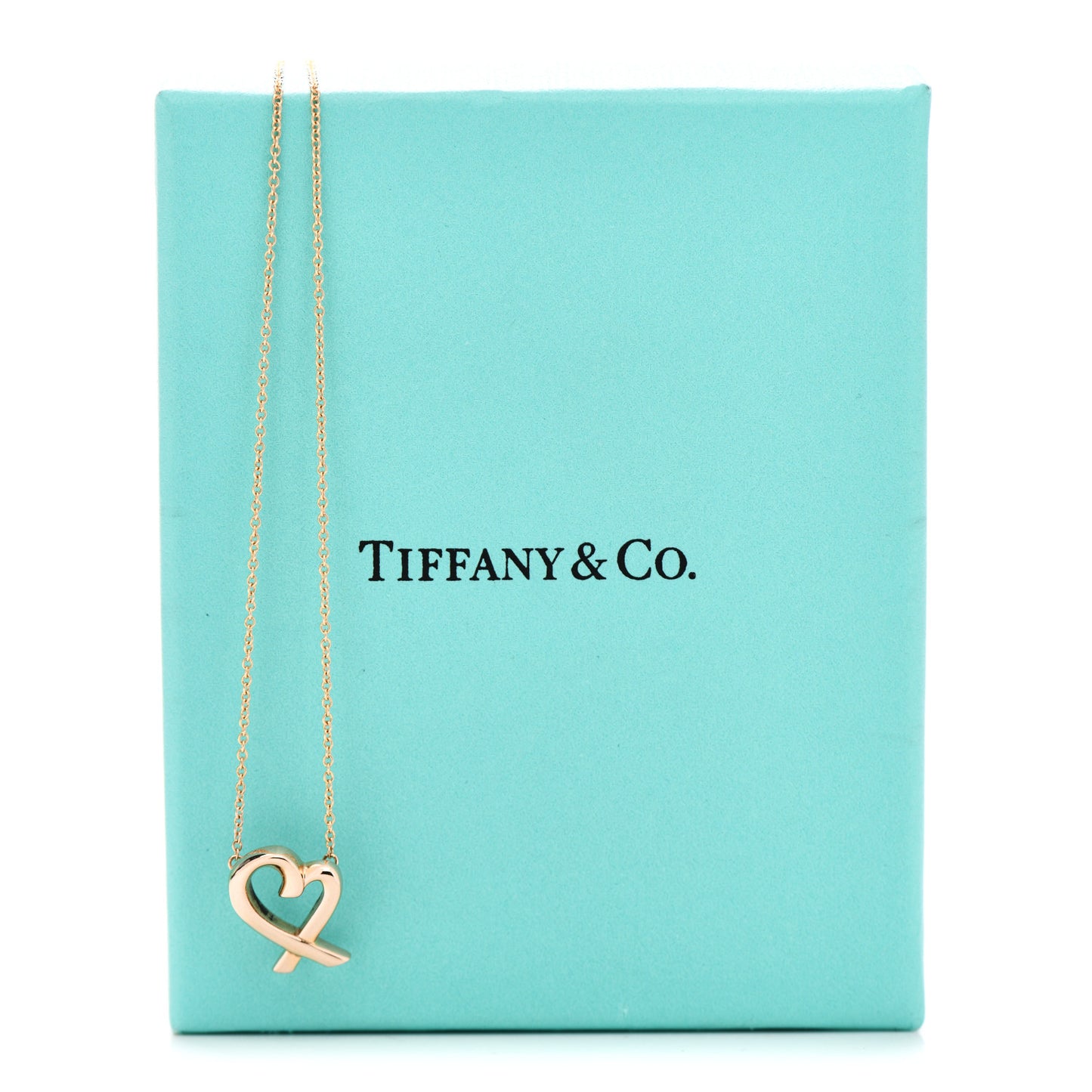 18K Rose Gold Small Paloma Picasso Loving Heart Pendant Necklace