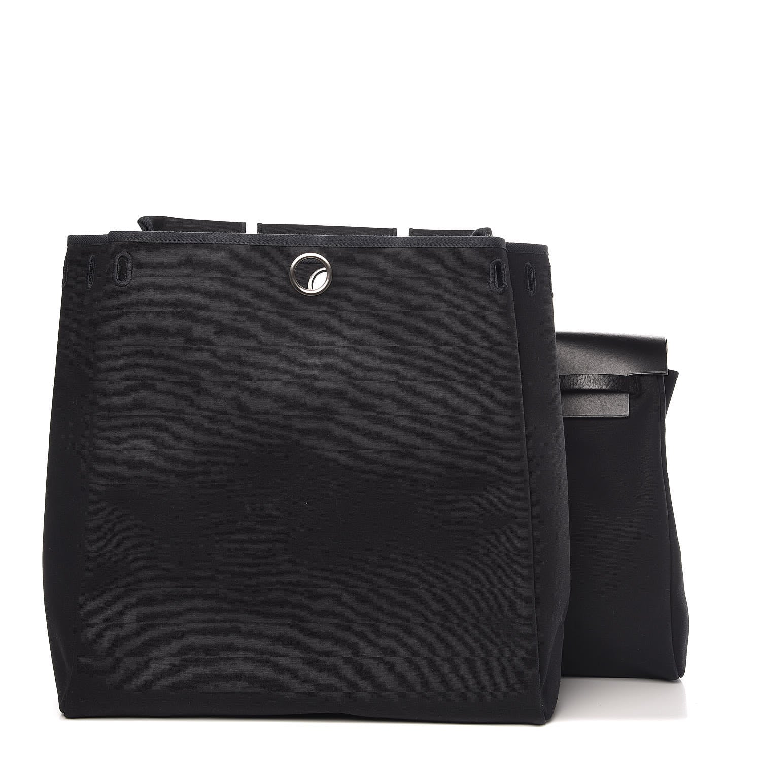 Hermes Toile Vache Calfskin Herbag 40 GM Black 18 of 18