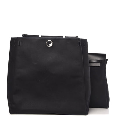 Hermes Toile Vache Calfskin Herbag 40 GM Black 18 of 18