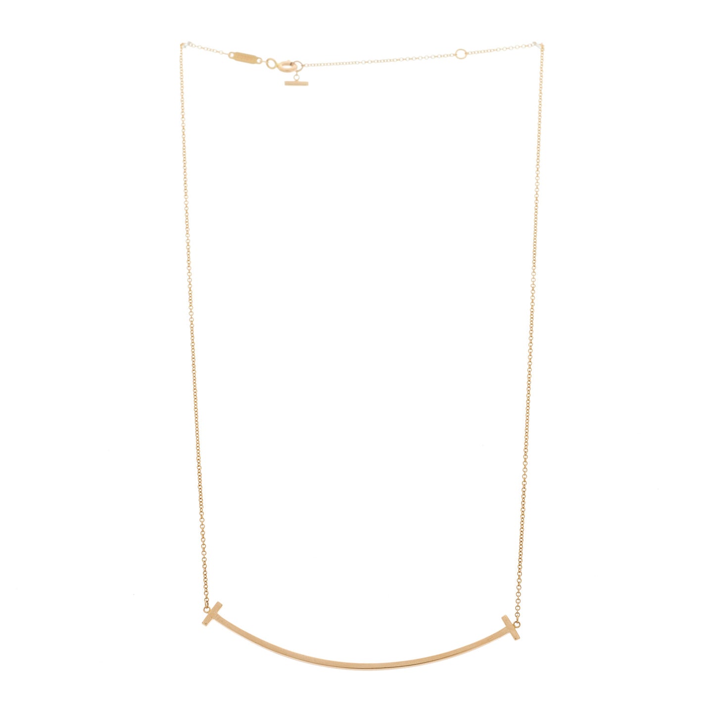 18K Rose Gold T Smile Pendant Necklace