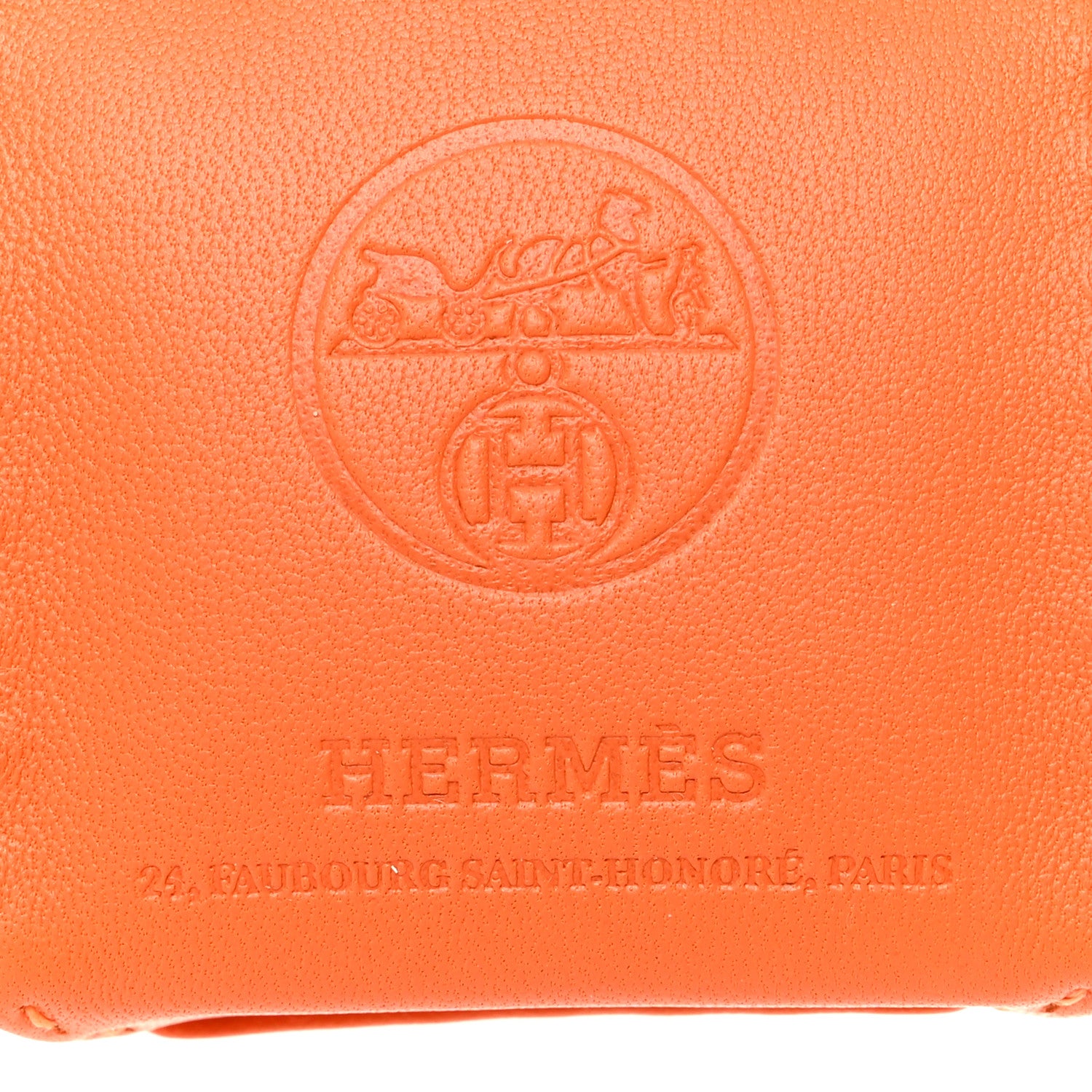 Hermes Milo Lambskin Swift Shopping Bag Charm Feu Gold 3 of 3