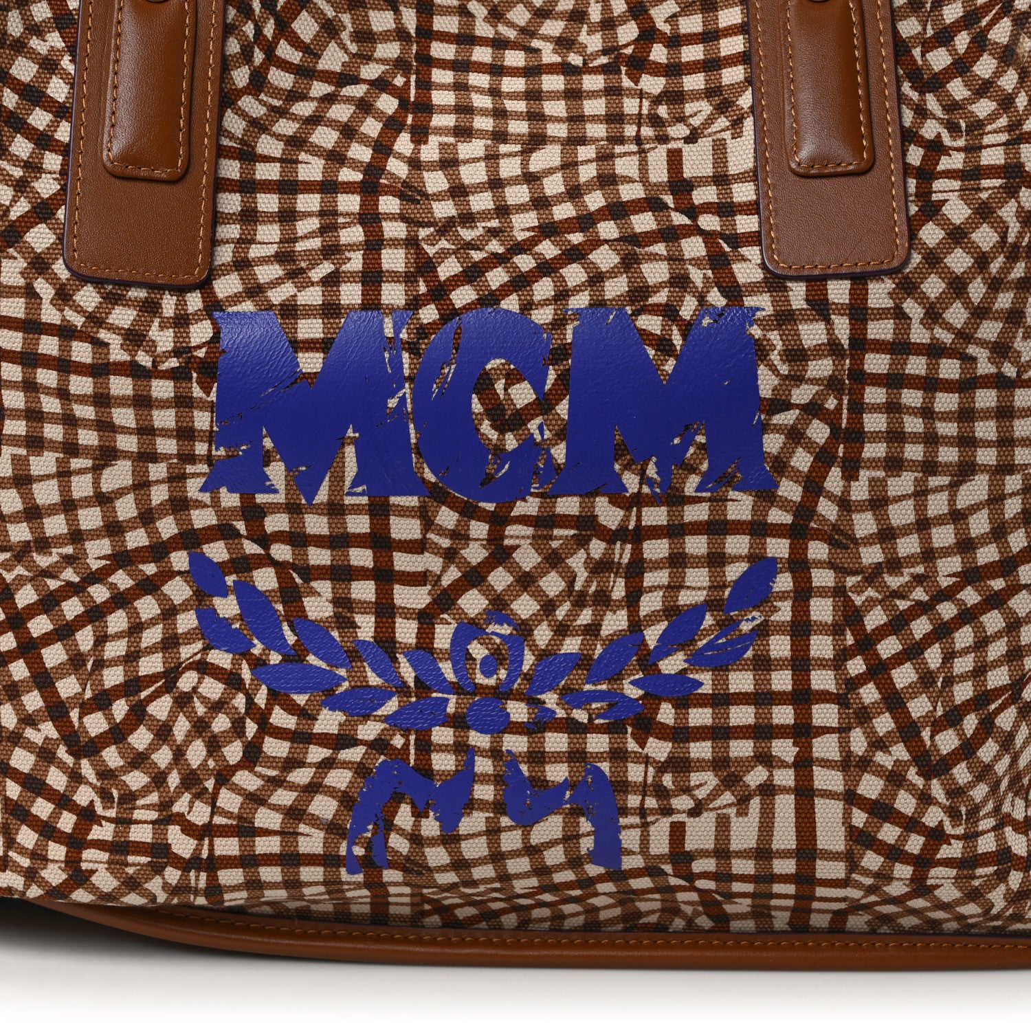 MCM Visetos Medium Liz Reversible Shopper Tote Cognac 13 of 21