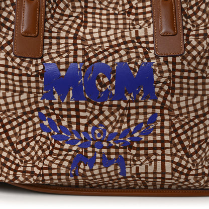 MCM Visetos Medium Liz Reversible Shopper Tote Cognac 13 of 21