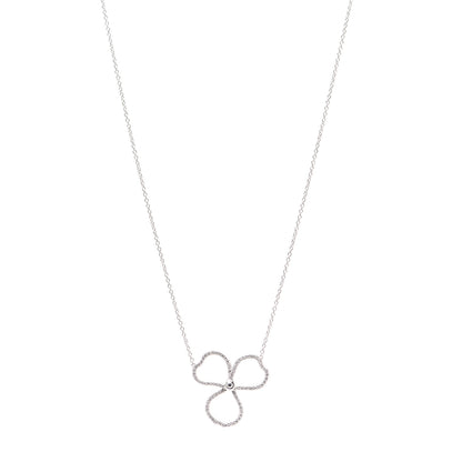 Tiffany Platinum Diamond Large Paper Flowers Pendant Necklace 1 of 6