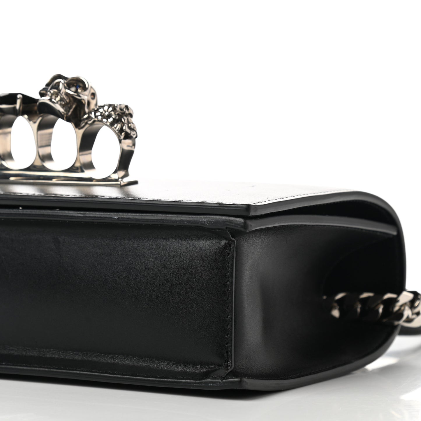 Calfskin Knuckle Shoulder Bag Black