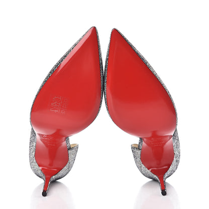 Christian Louboutin Nappa Mica Iriza 100 Pumps 39.5 Silver 5 of 10