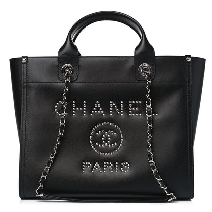 Chanel Caviar Small Studded Deauville Tote Black 1 of 4