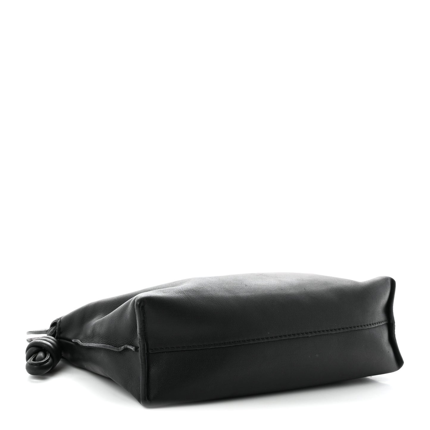 Calfskin Mini Flamenco Knot Clutch Black