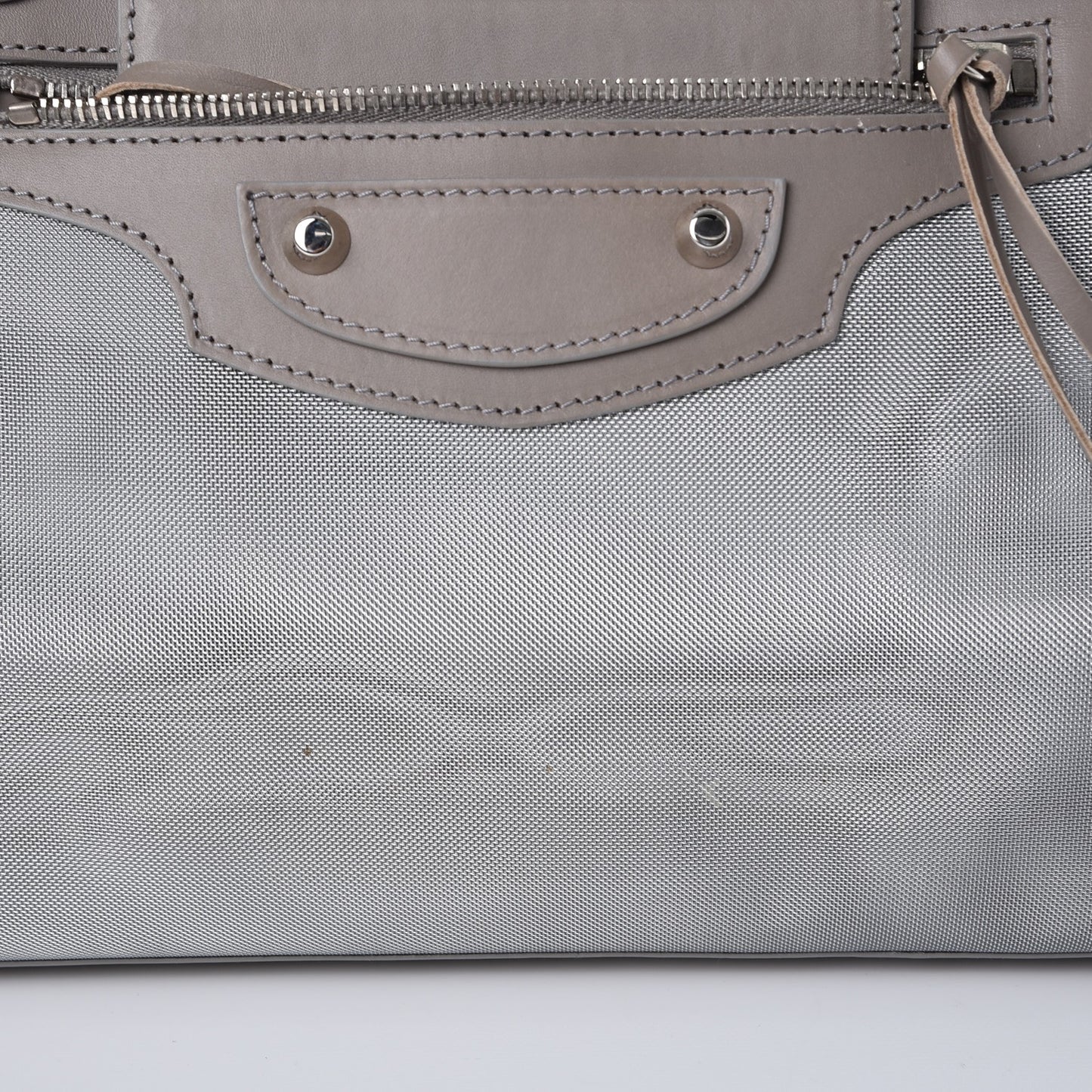 Technical Mesh Vegetable Calfskin Classic Silver Hardware City Gris Ardoise Gris Pyrite