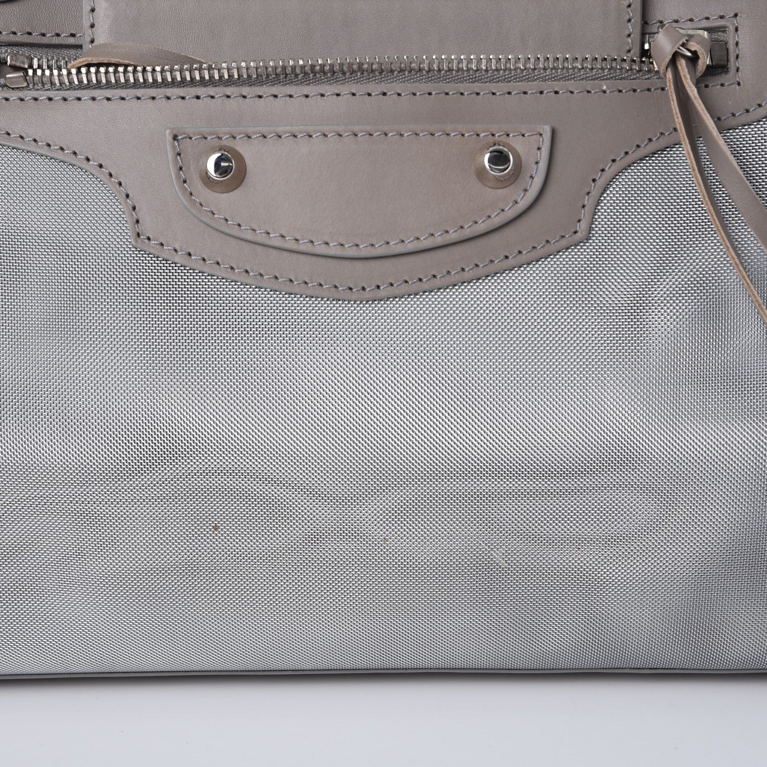 Balenciaga Technical Mesh Vegetable Calfskin Classic Silver Hardware City Gris Ardoise Gris Pyrite 8 of 14
