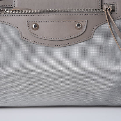 Balenciaga Technical Mesh Vegetable Calfskin Classic Silver Hardware City Gris Ardoise Gris Pyrite 8 of 14