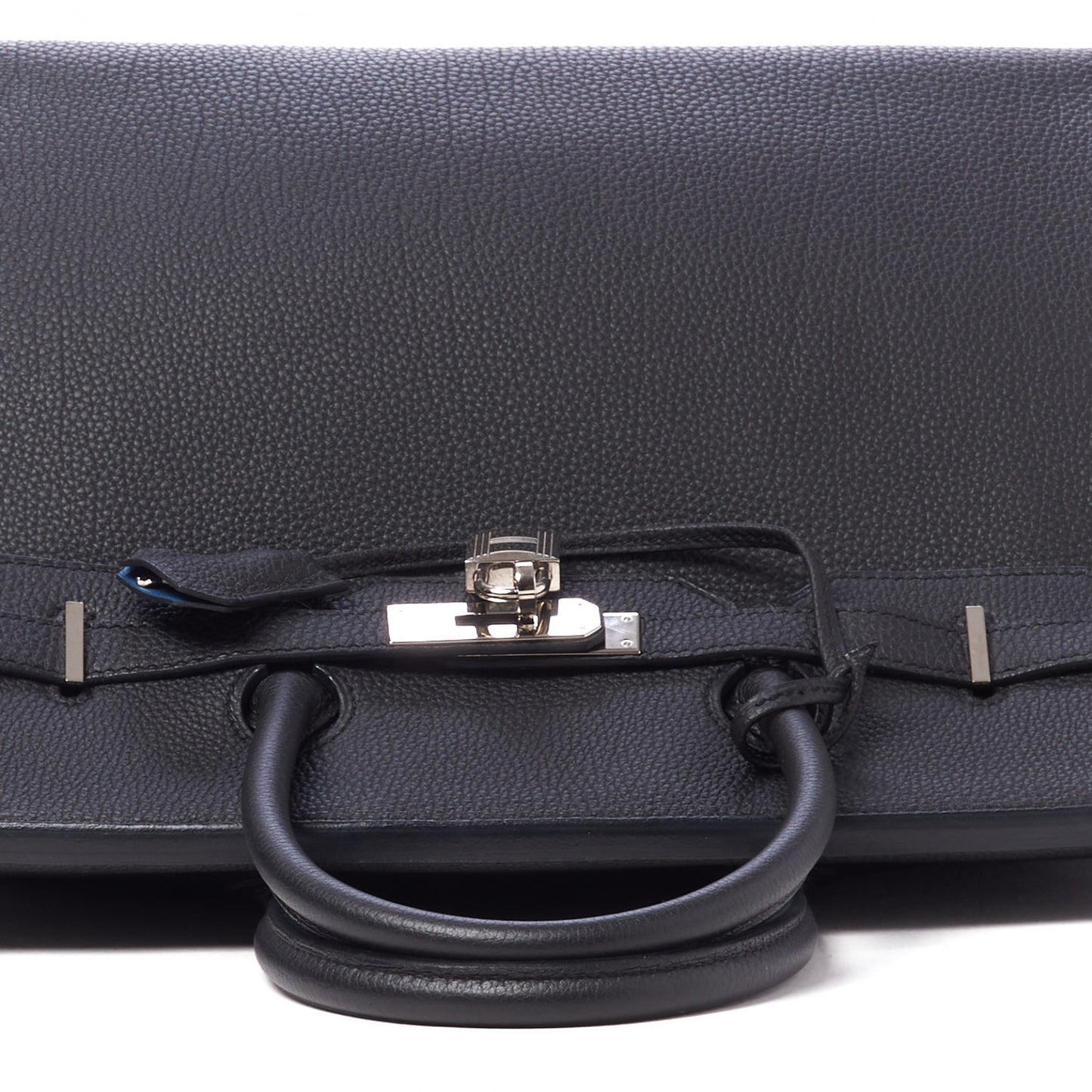 Togo Verso Birkin 35 Black Bleu Agate