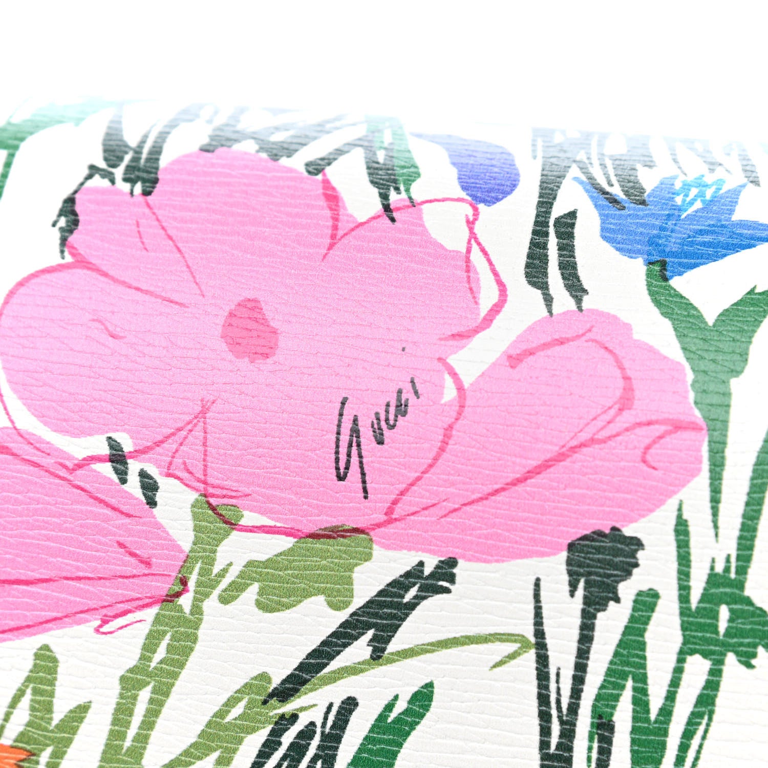 Gucci X KEN SCOTT New Shangai Calfskin Jardin D'Avril Floral Print Horsebit 1955 Shoulder Bag Ivory Pink Wild Rose 11 of 11