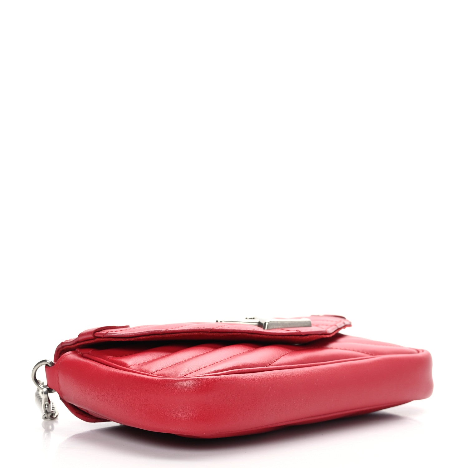 Louis Vuitton Calfskin New Wave Chain Pochette Scarlet 4 of 8