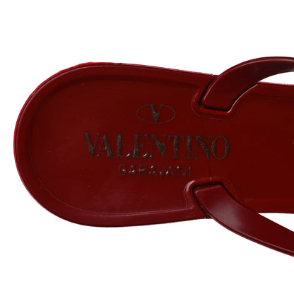 Valentino Garavani PVC Jelly Rockstud Bow Thong Sandals 37 Deep Cyclamin 7 of 8