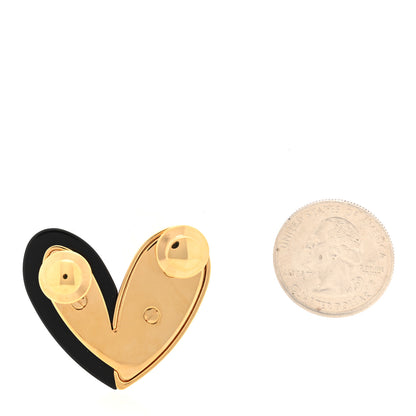 Louis Vuitton Resin Heart Brooch Black 2 of 3