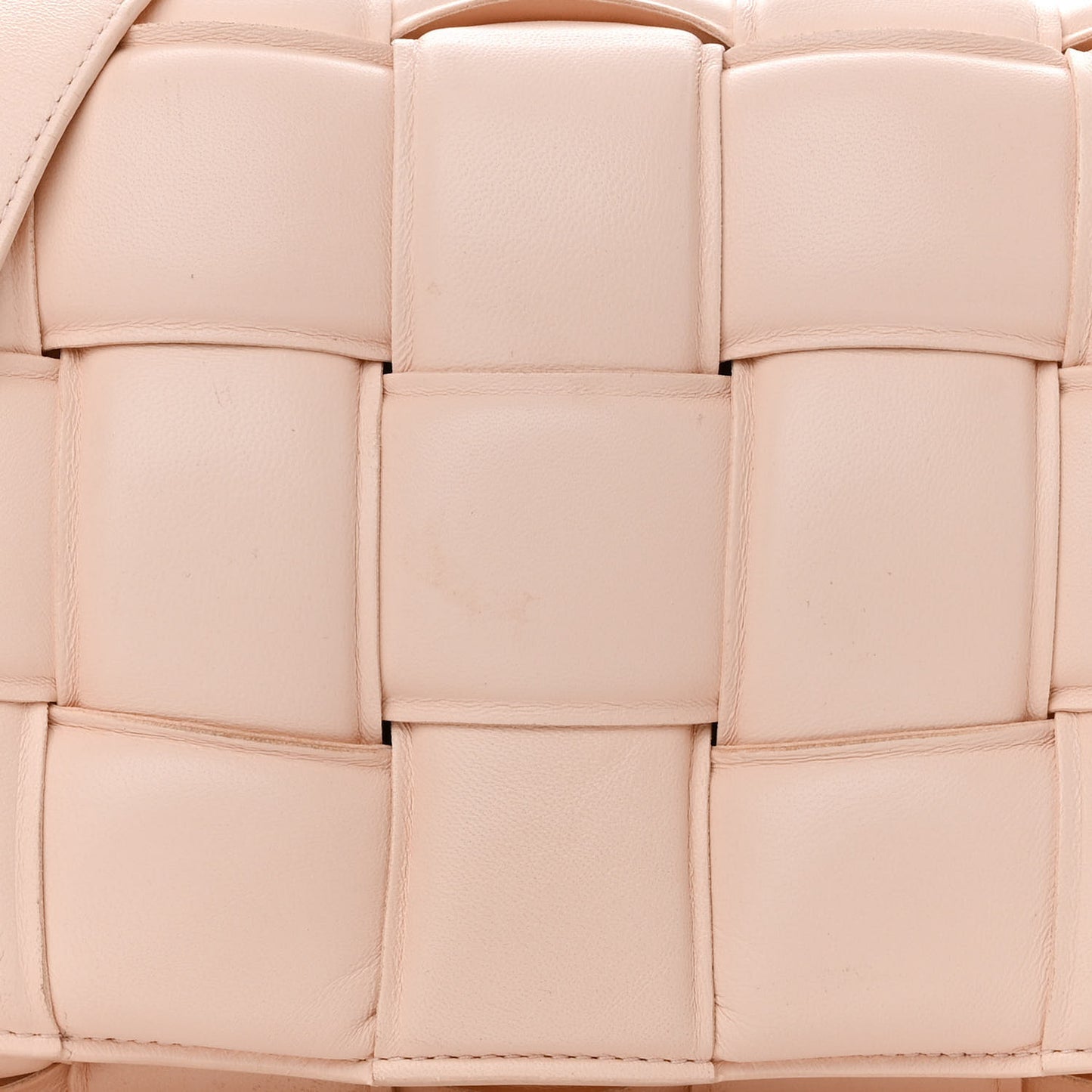 Nappa Maxi Intreccio Padded Cassette Crossbody Bag Melon Washed