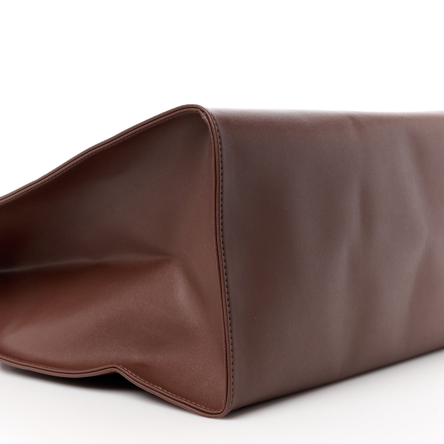 Vegan Leather Large Shopping Bag Chocolate