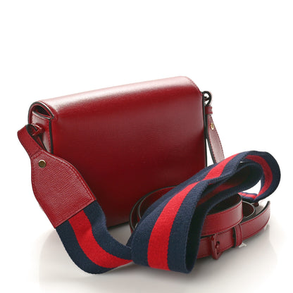 Gucci Azalea Calfskin Web Monochrome Horsebit 1955 Shoulder Bag New Cherry Red 3 of 11