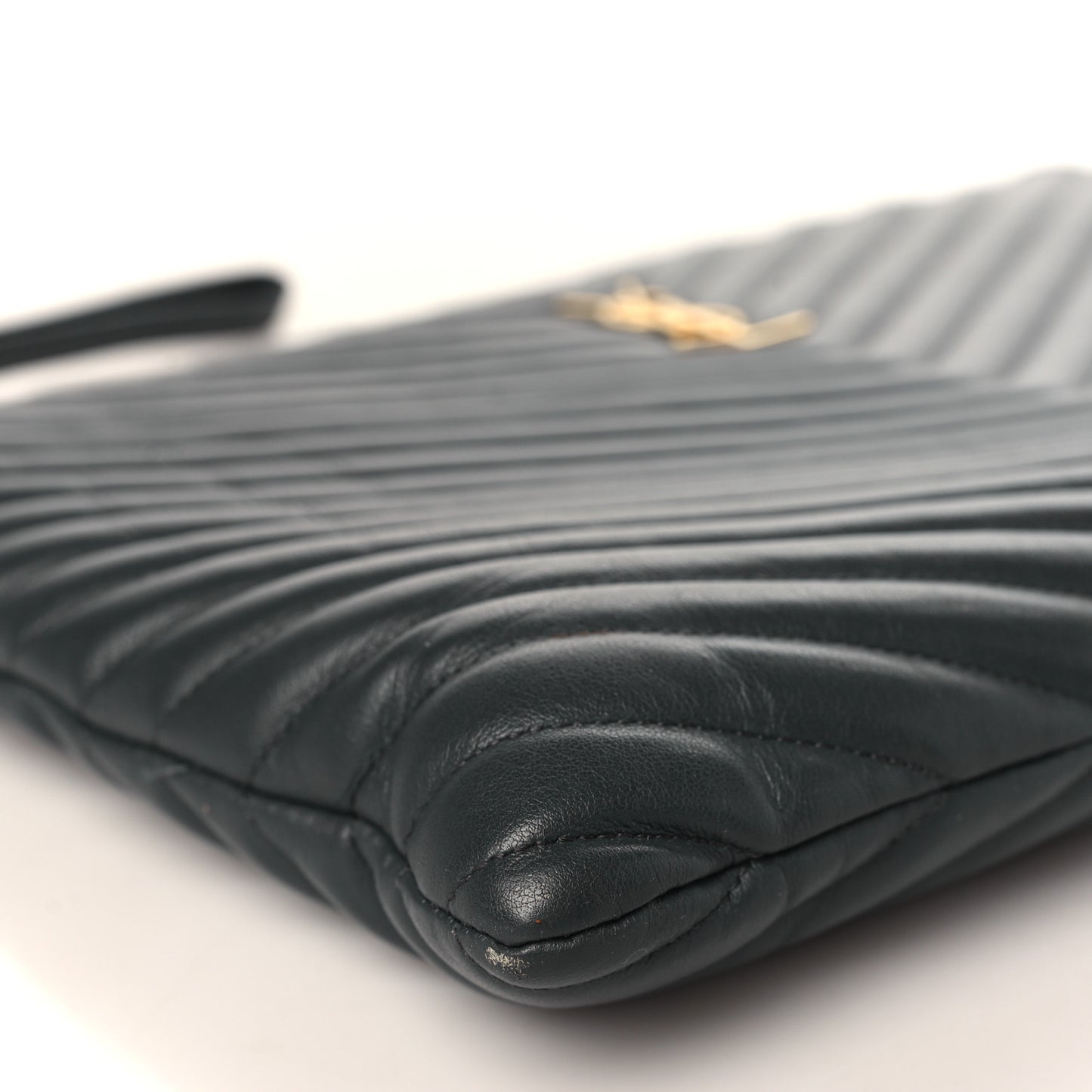 Calfskin Matelasse Chevron Cassandre Monogram Document Holder Coal