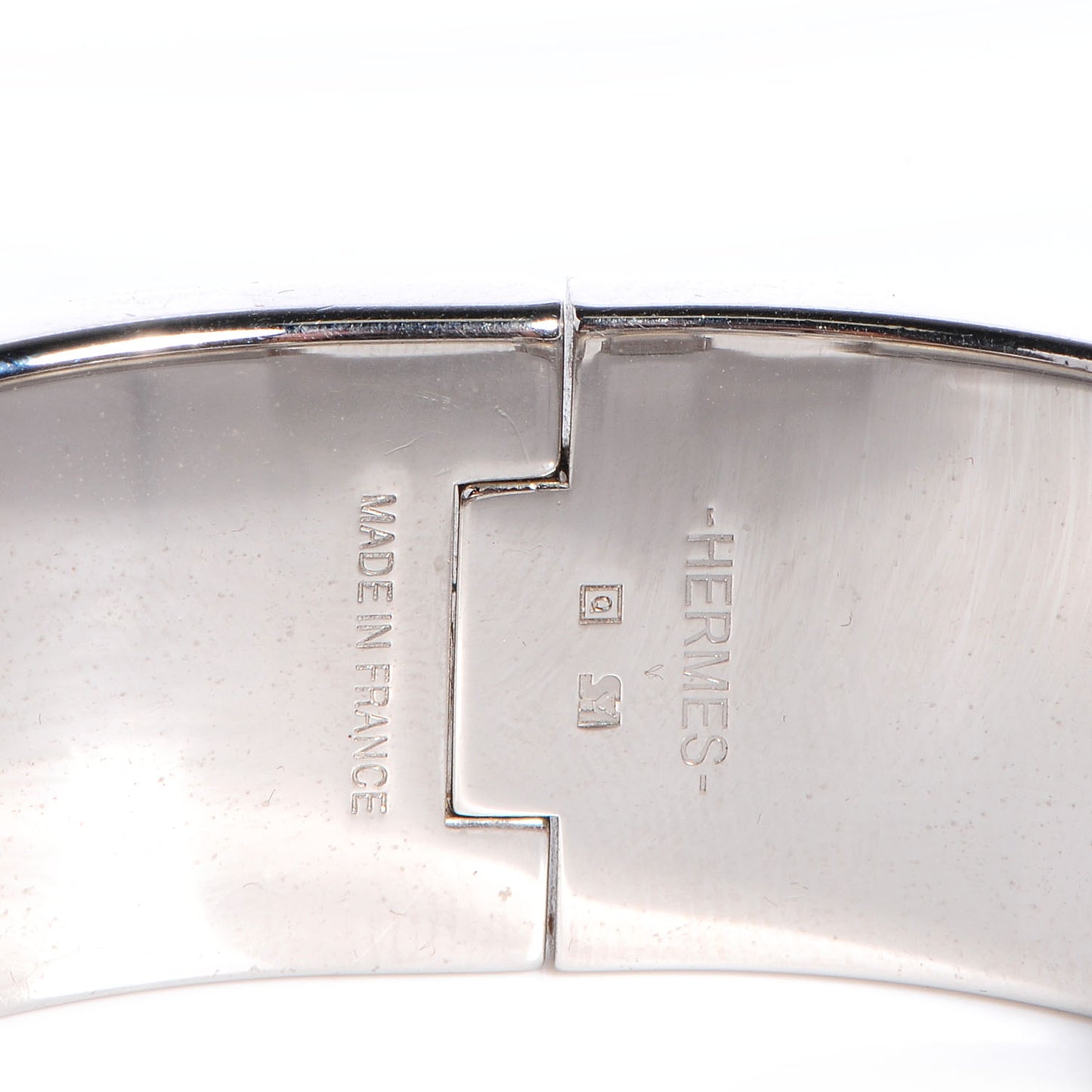 Enamel Wide Clic Clac H Bracelet PM White