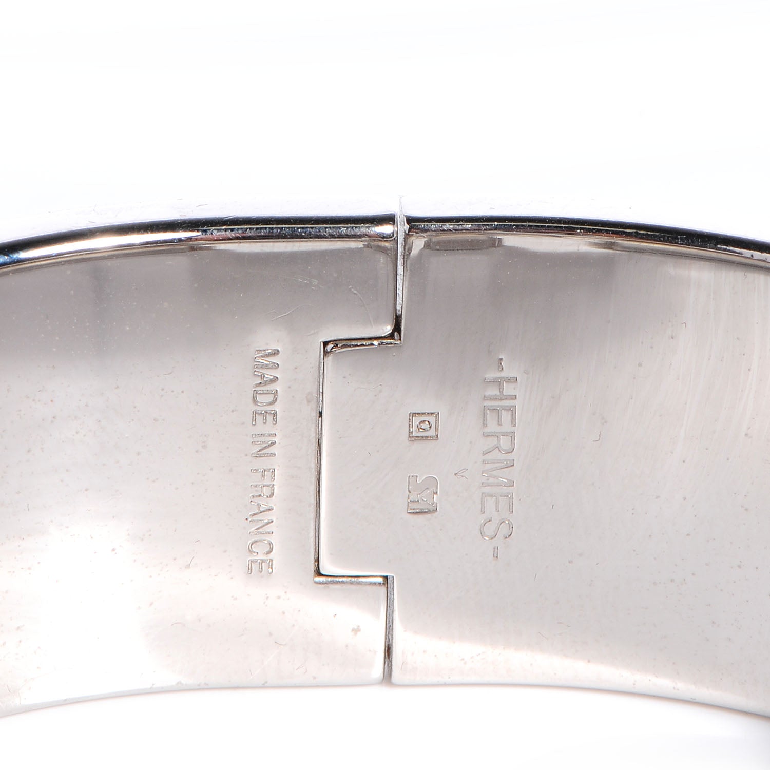 Hermes Enamel Wide Clic Clac H Bracelet PM White 3 of 5