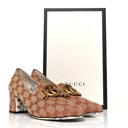 Gucci Monogram GG Victoire 55mm Loafer Pumps 39 Beige Ruggine 9 of 9