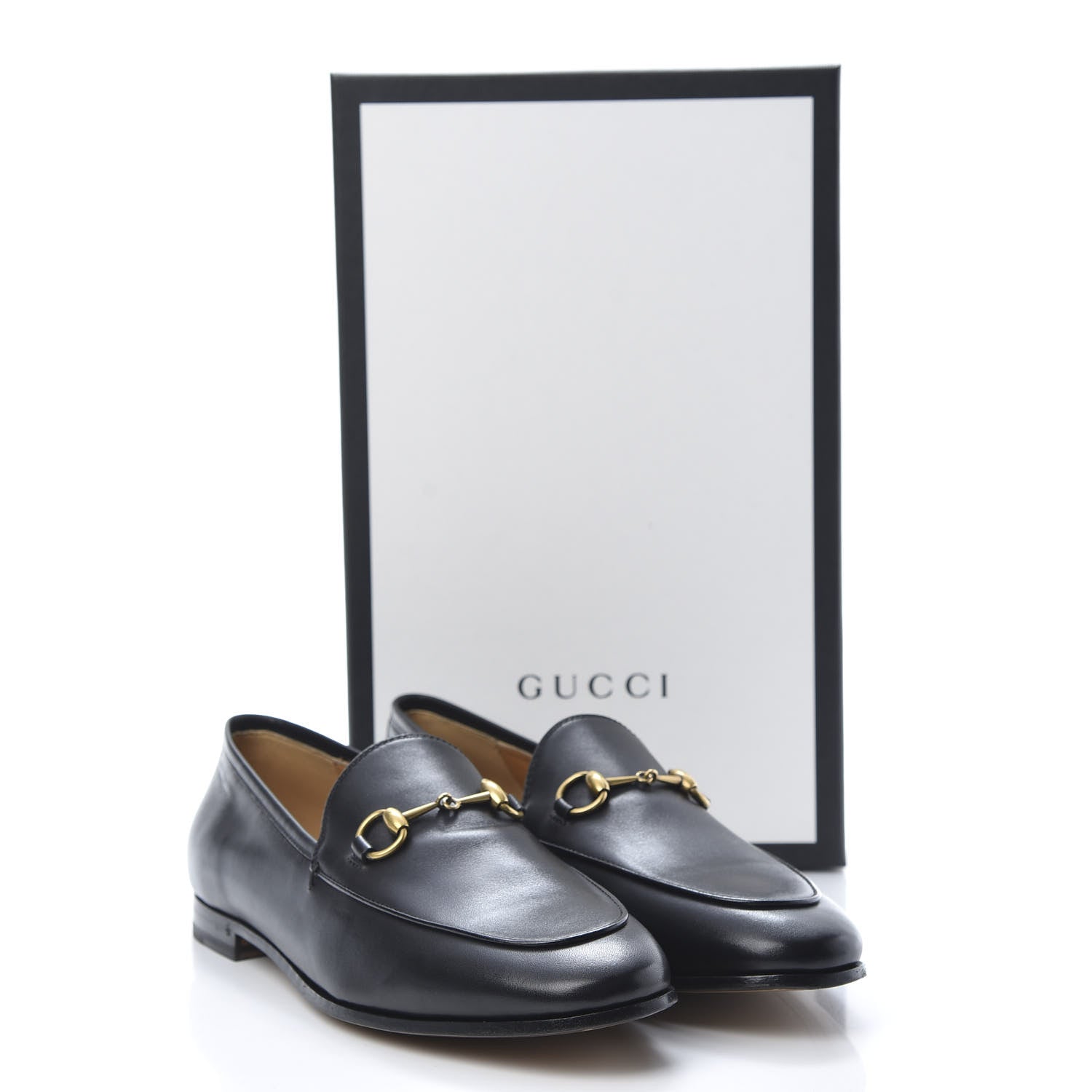 Gucci Calfskin Womens Jordaan Loafers 39.5 Black 9 of 9