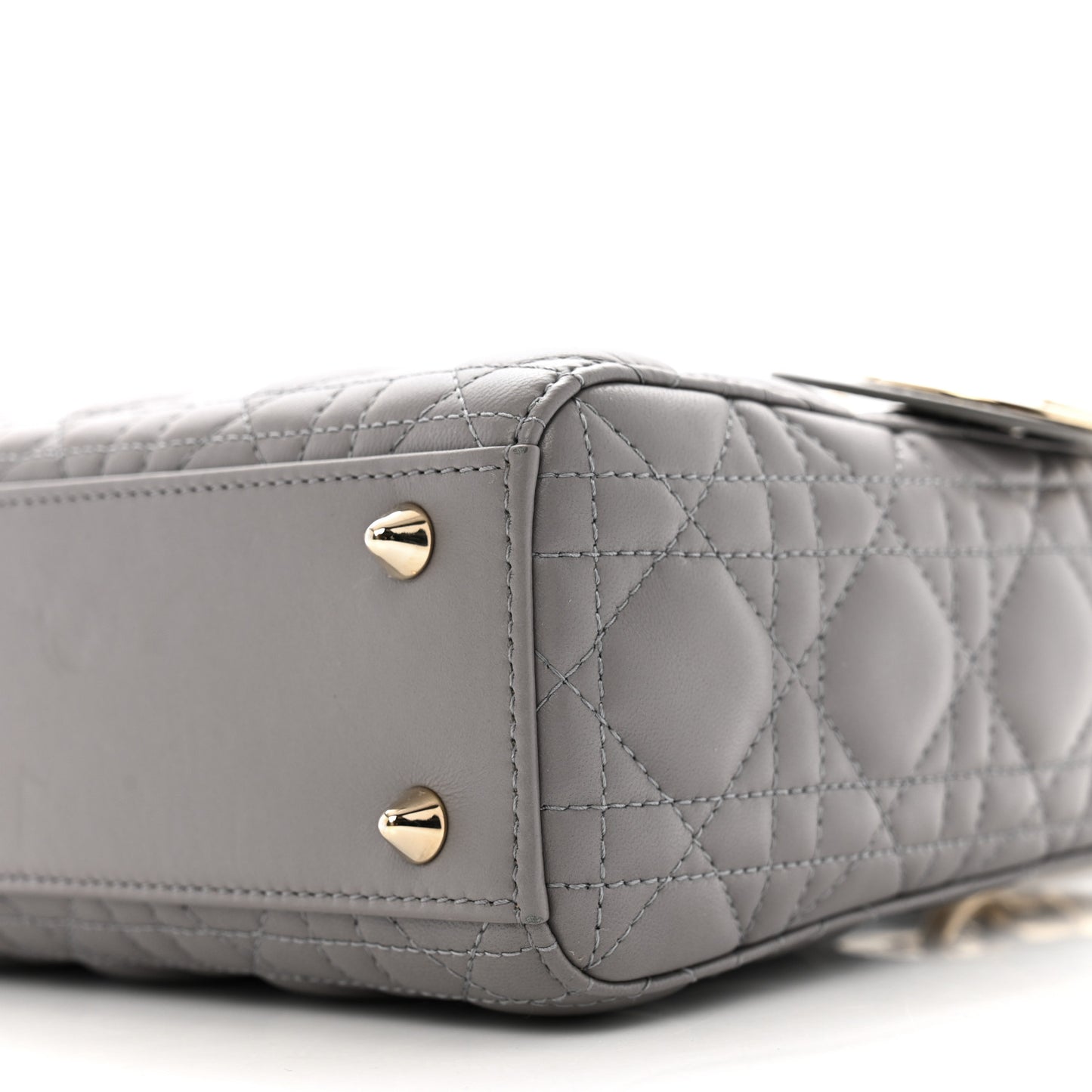 Lambskin Cannage Small My ABCDior Lady Dior Grey