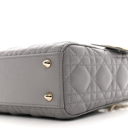 Christian Dior Lambskin Cannage Small My ABCDior Lady Dior Grey 10 of 12