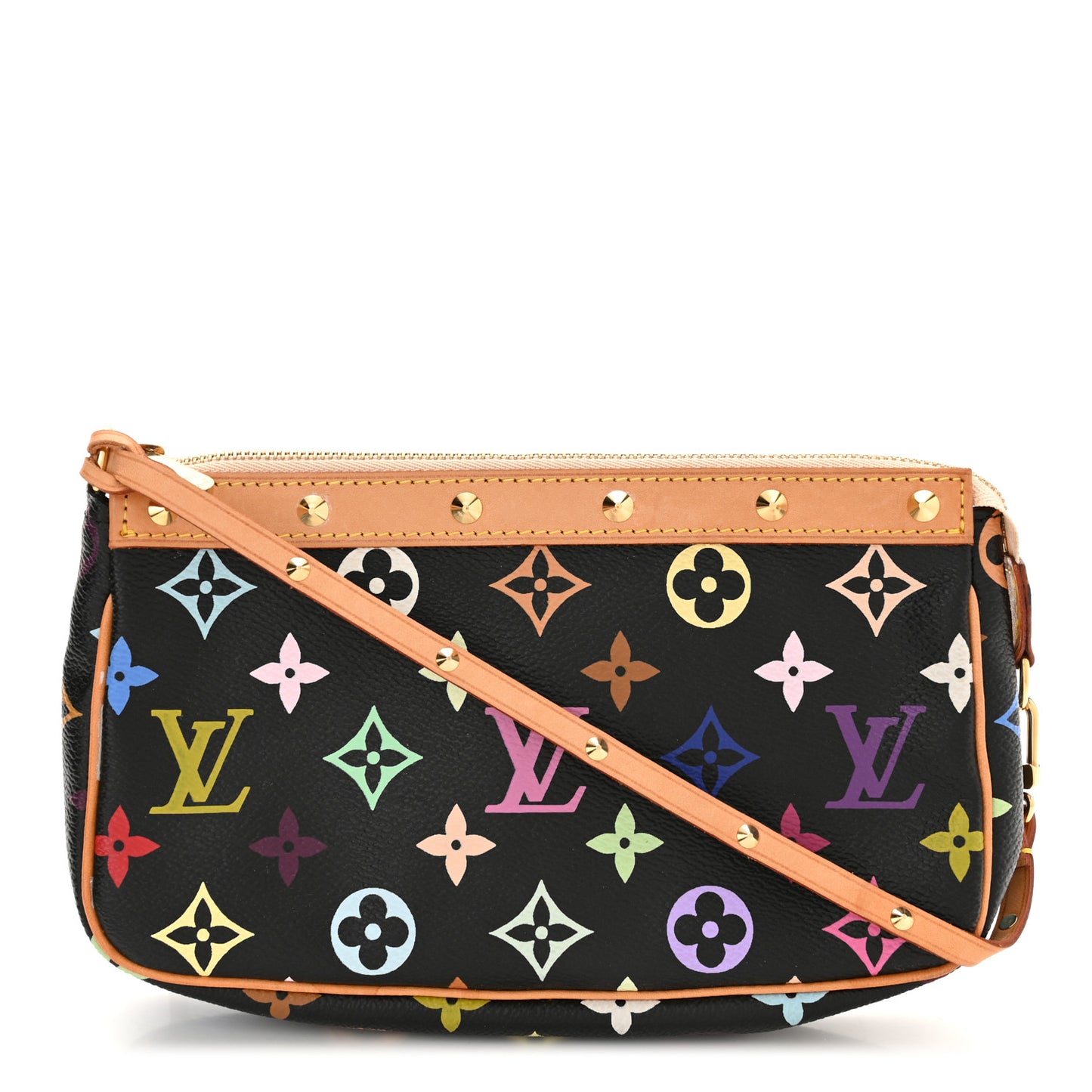 Monogram Multicolor Pochette Accessories Black