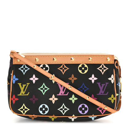 Louis Vuitton Monogram Multicolor Pochette Accessories Black 1 of 10