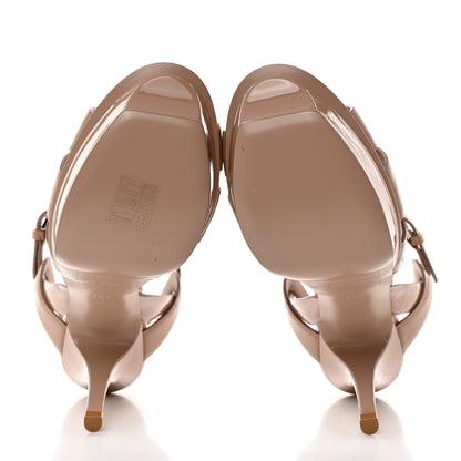 Saint Laurent Patent Tribute 75 Platform Sandals 36.5 Nude 5 of 9