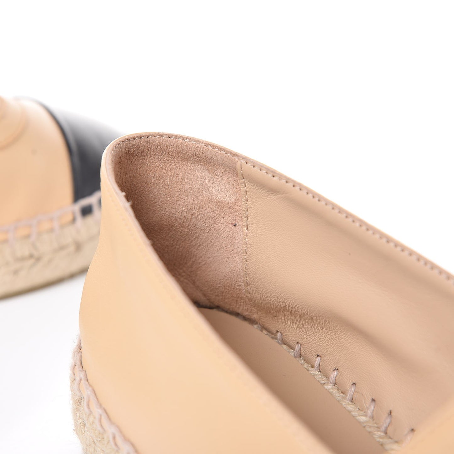 Lambskin CC Espadrilles 39 Beige Black