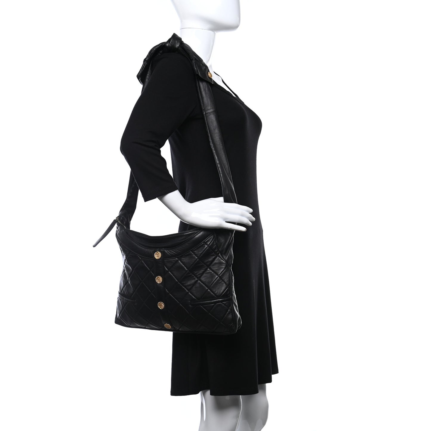 Lambskin Quilted Girl Bag Black