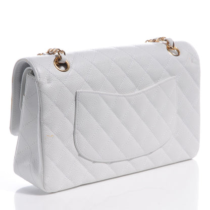 Chanel Caviar Quilted Medium Double Flap White 3 of 9