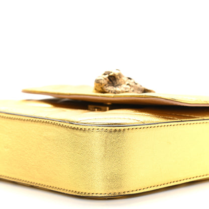 Gucci Metallic Nappa Matelasse Broadway Shoulder Bag Gold 9 of 10