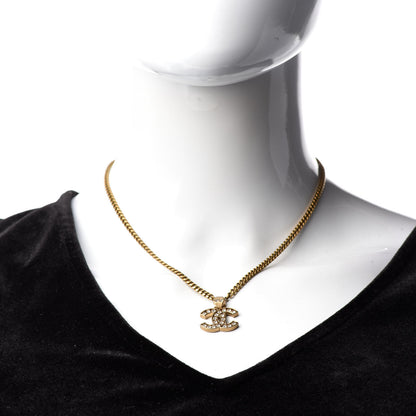 Chanel Crystal CC Necklace Gold 2 of 6