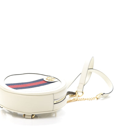 Gucci Textured Calfskin Web Mini Ophidia Round Backpack Mystic White 8 of 10