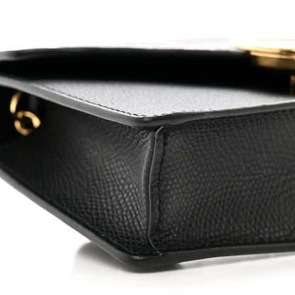 Fendi Vitello Liberty F is Fendi Bi-Color FF 1974 Embossed Envelope Belt Bag Maya Black 8 of 10
