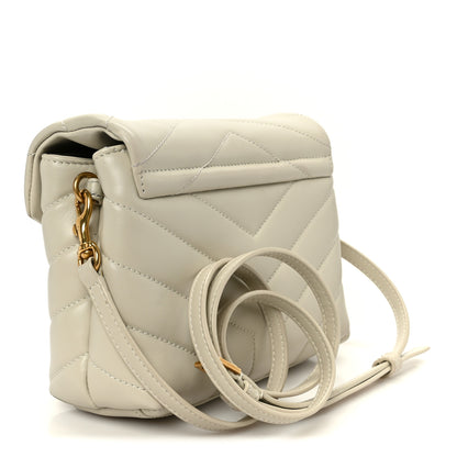 Saint Laurent Calfskin Y Quilted Monogram Toy Loulou Crossbody Bag Crema Soft 3 of 12