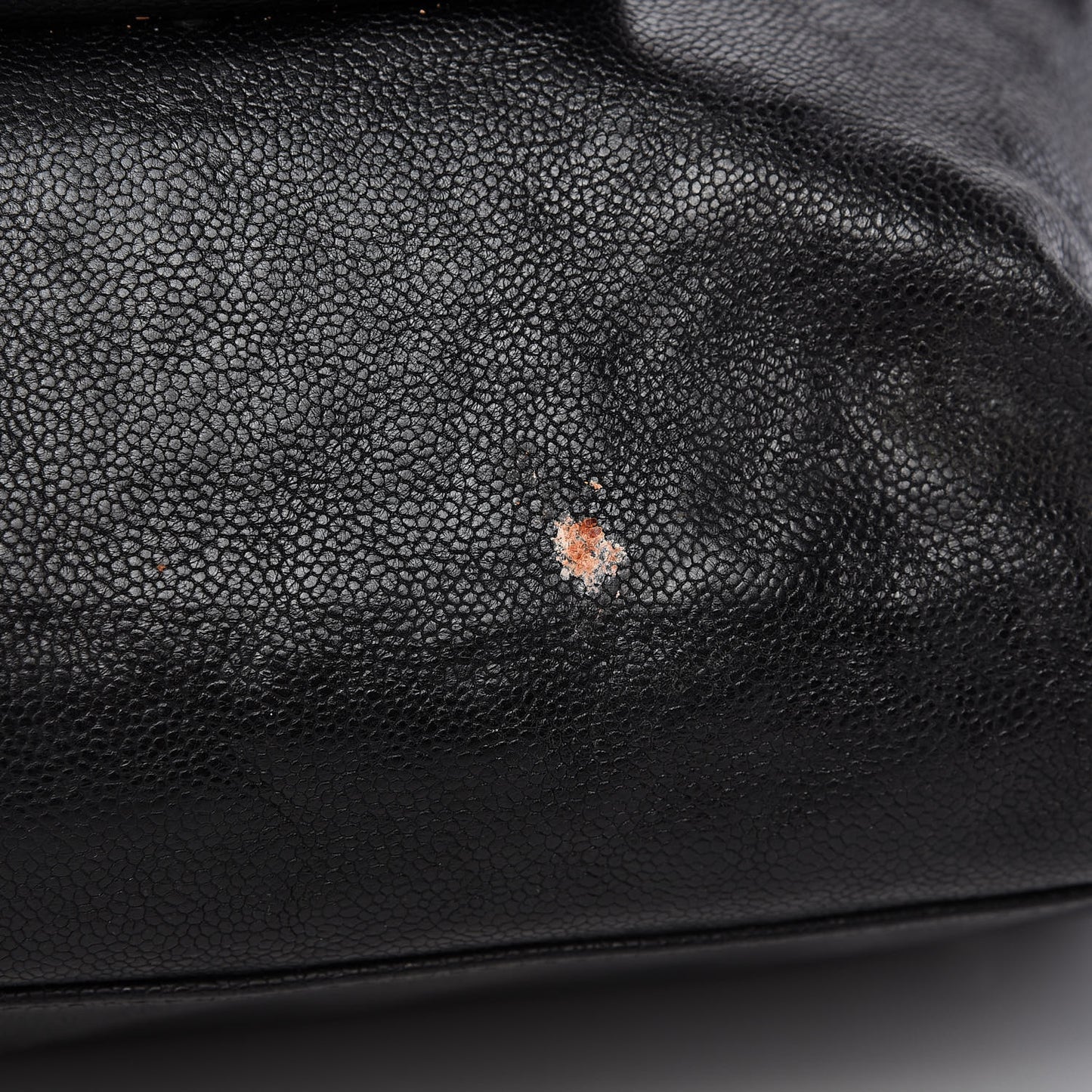 Glazed Caviar Pocket In The City Shoulder Bag Black