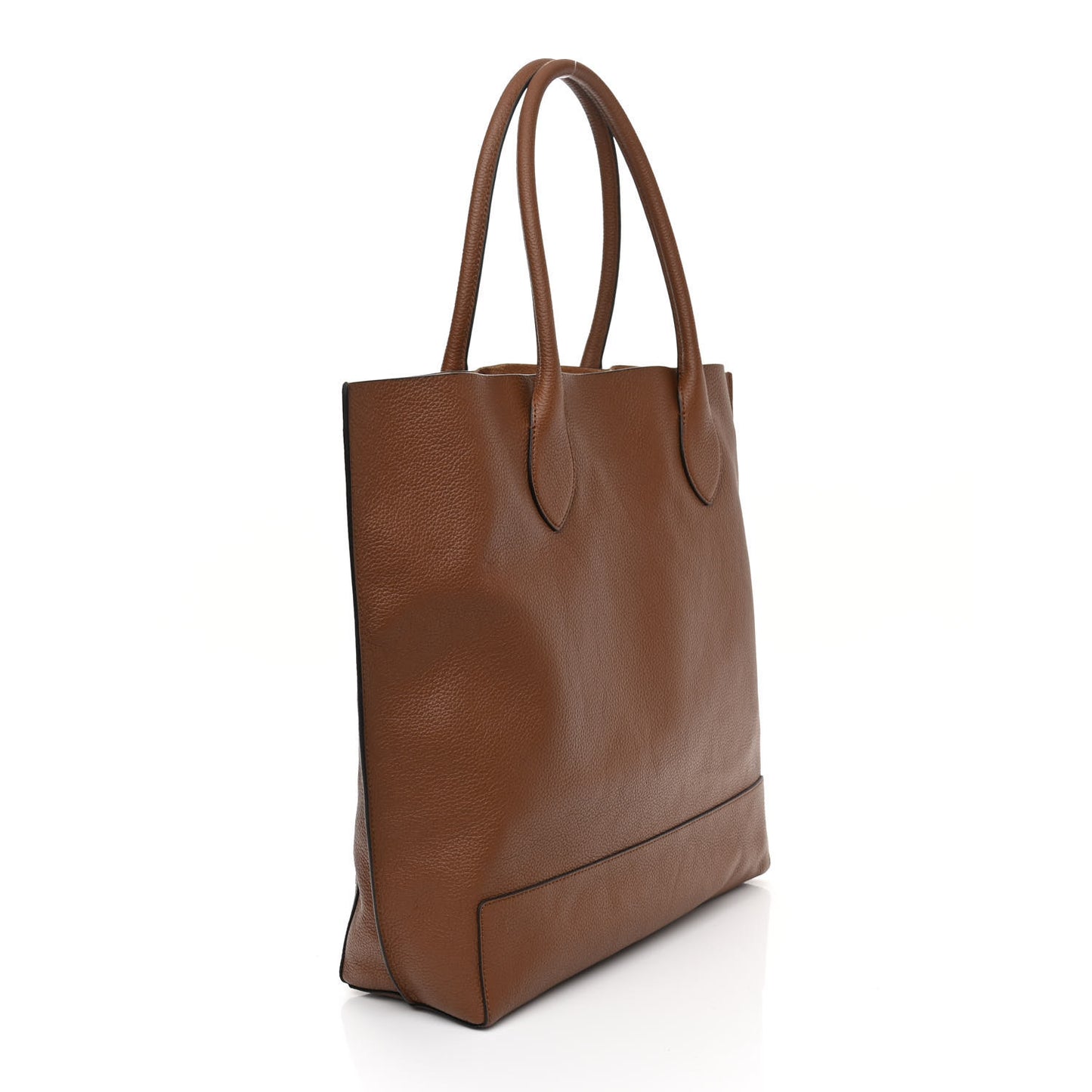 Classic Grain Calfskin Blossom Tote Oak