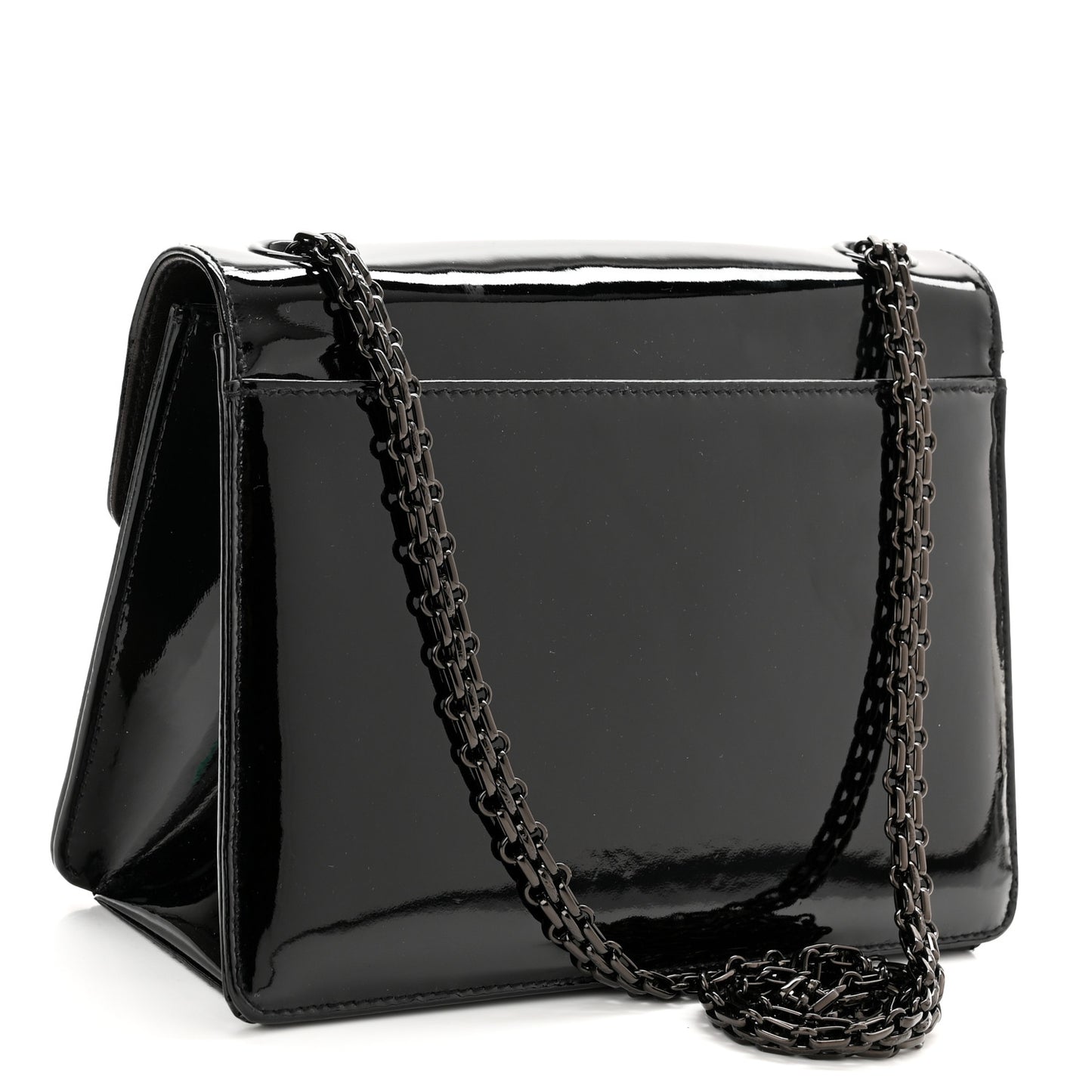 Patent Mini Reissue Flap Black