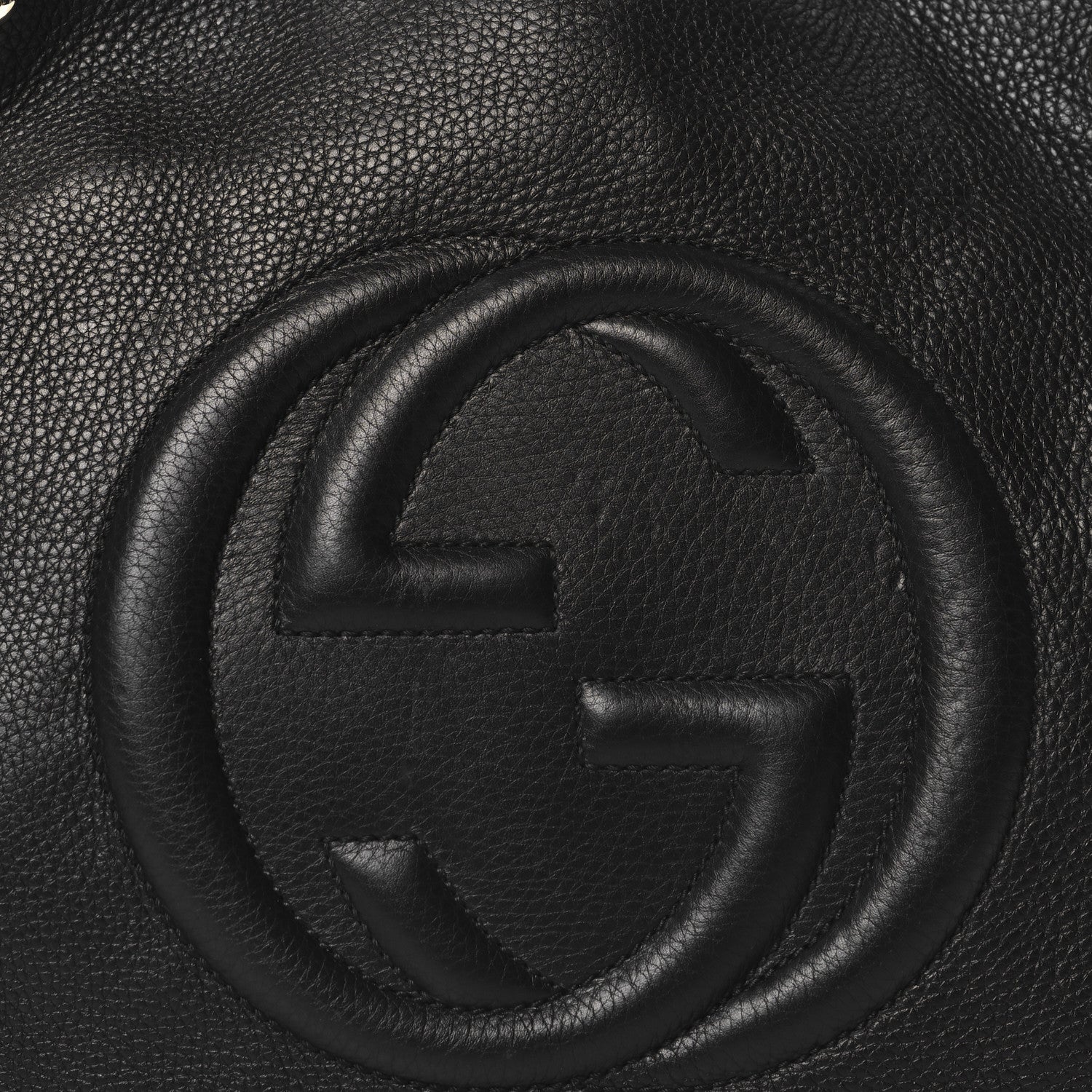 Gucci Pebbled Calfskin Medium Soho Chain Shoulder Bag Black 8 of 10