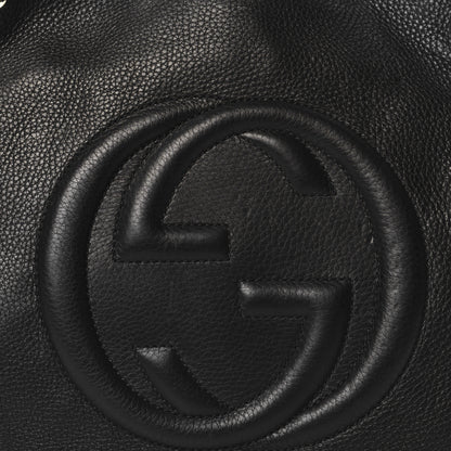 Gucci Pebbled Calfskin Medium Soho Chain Shoulder Bag Black 8 of 10