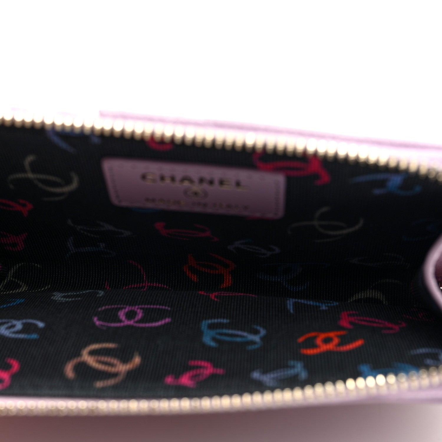 Chanel Caviar Quilted CC Zip Around Card Holder Light Pink 5 of 8