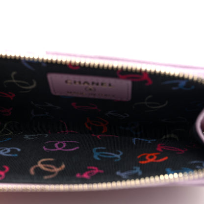 Chanel Caviar Quilted CC Zip Around Card Holder Light Pink 5 of 8
