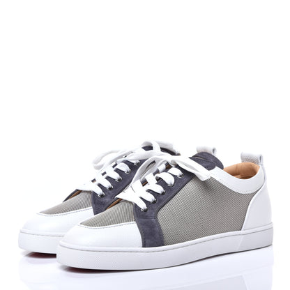 Christian Louboutin Calfskin Mens Rantulow Orlato Flat Sneakers 44 White Grey 3 of 9